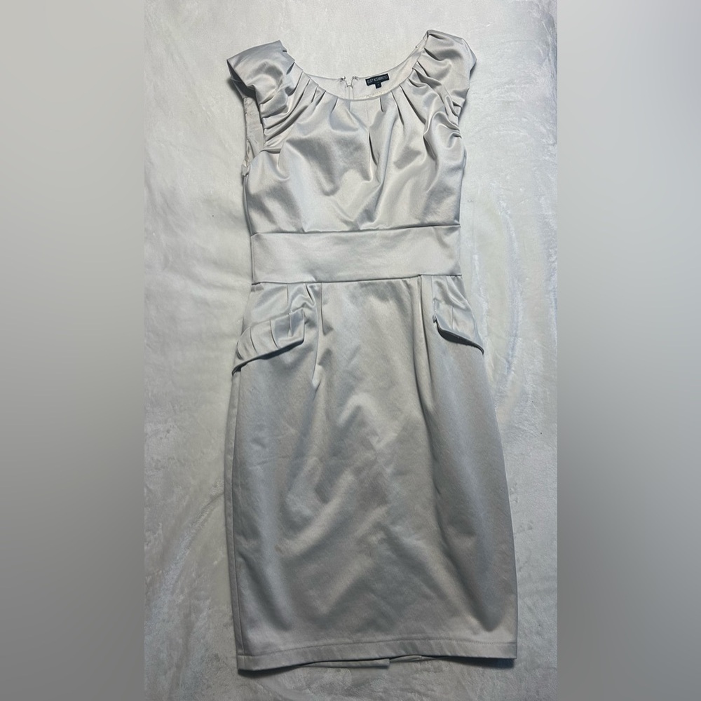 Stunning designer silk grey Eley Kishimoto dress.